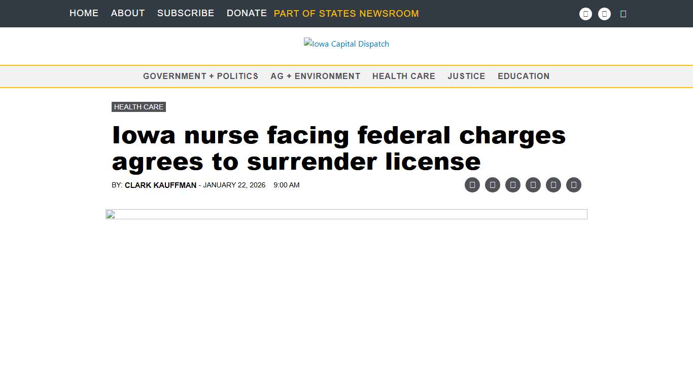Iowa nurse facing federal charges agrees to surrender license • Iowa Capital Dispatch